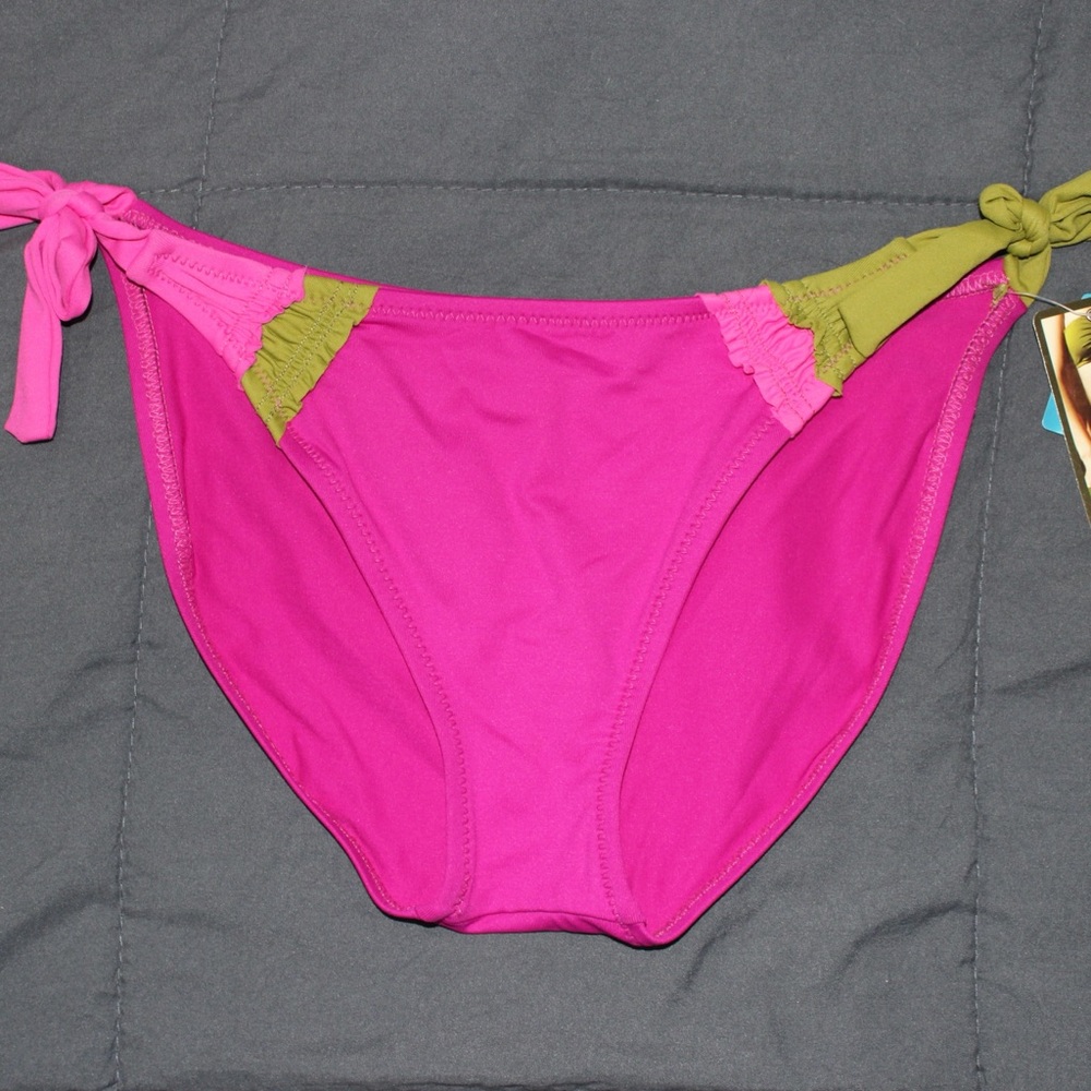 Nordstrom Fuchsia and Olive Bikini Bottom